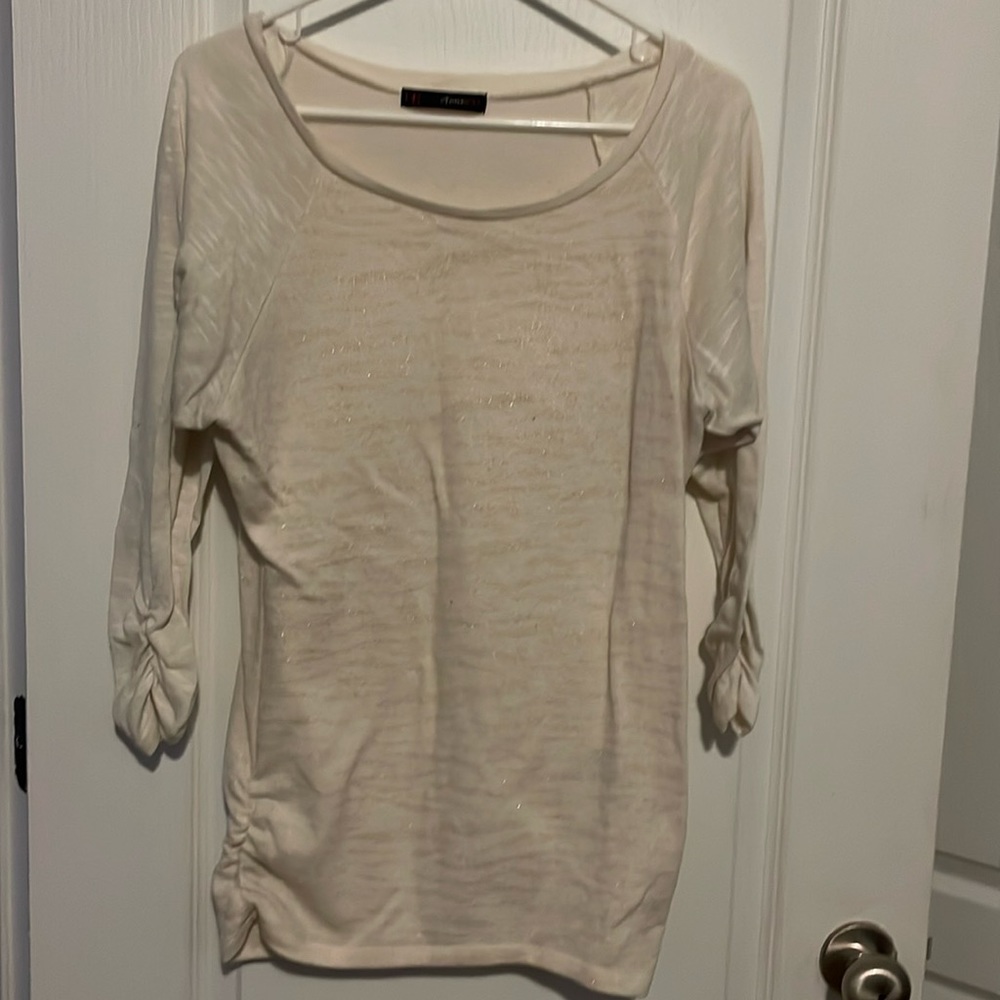 Cream and gold sweater